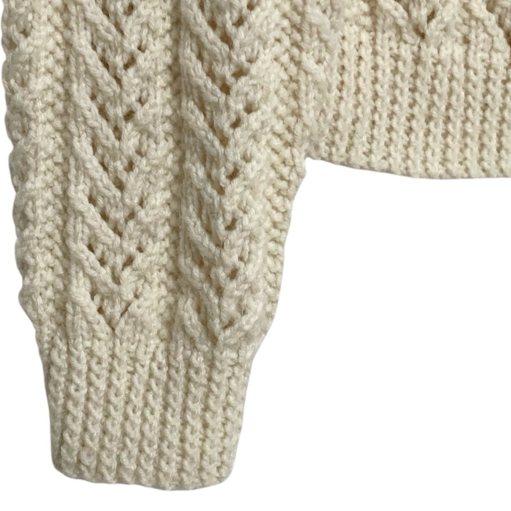 Hand Crochet Collared Button Front Cardigan - Picture 6 of 13